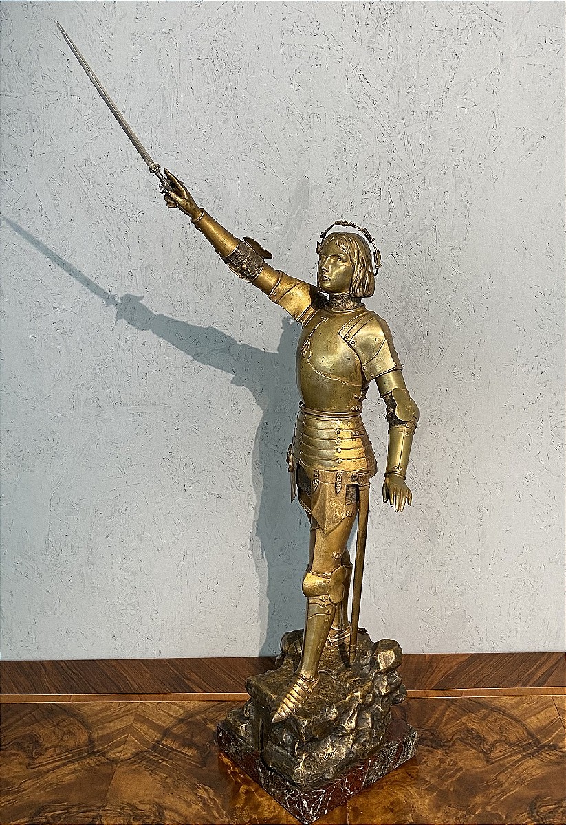 Jeanne d'Arc bronze par l'artiste G. POITVIN – Image 2