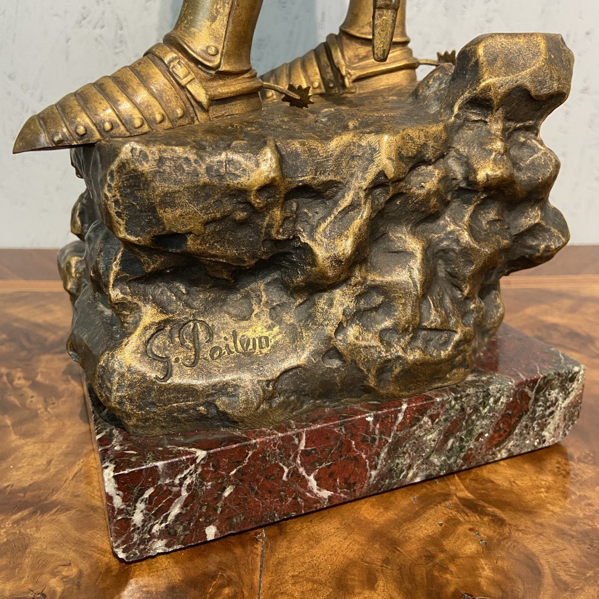 Jeanne d'Arc bronze par l'artiste G. POITVIN – Image 4