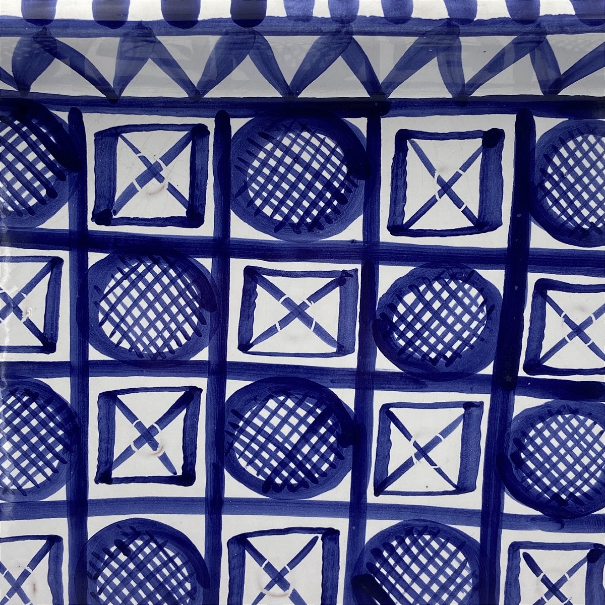 Plat bleu en céramique de Vallauris, signée R.Picault (Robert Picault 1919-2000) – Image 2