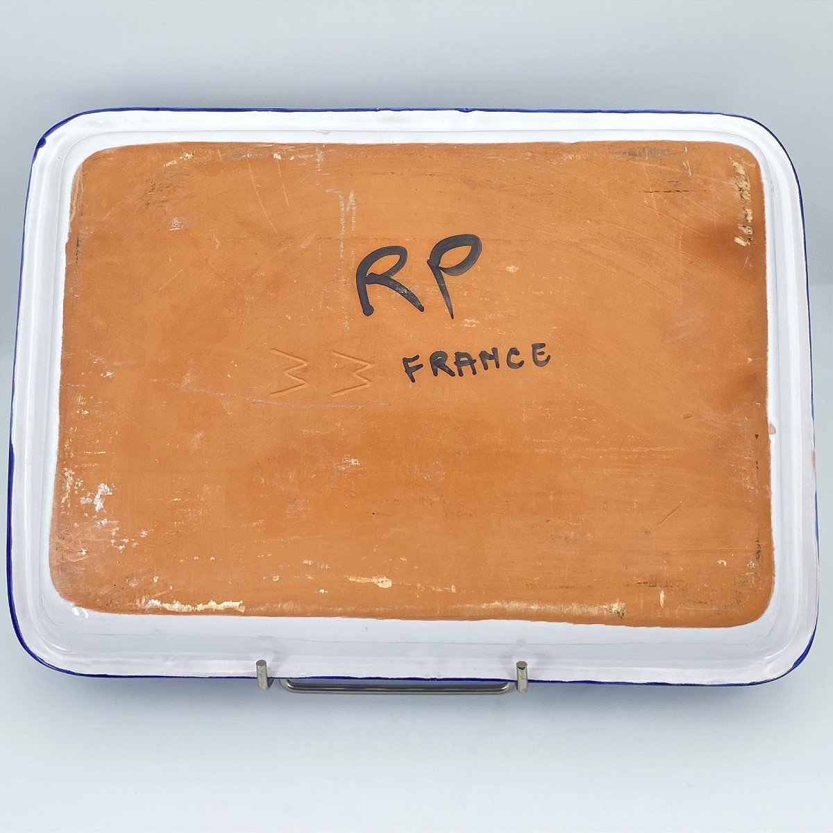 Plat bleu en céramique de Vallauris, signée R.Picault (Robert Picault 1919-2000) – Image 4