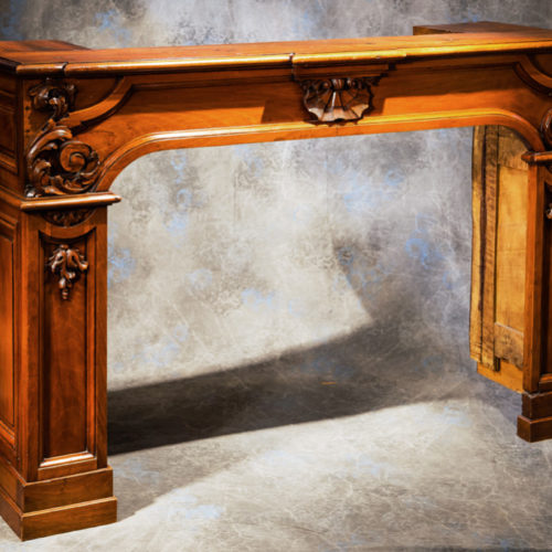 Boiserie De Cheminée Noyer Sculpté Louis XIV