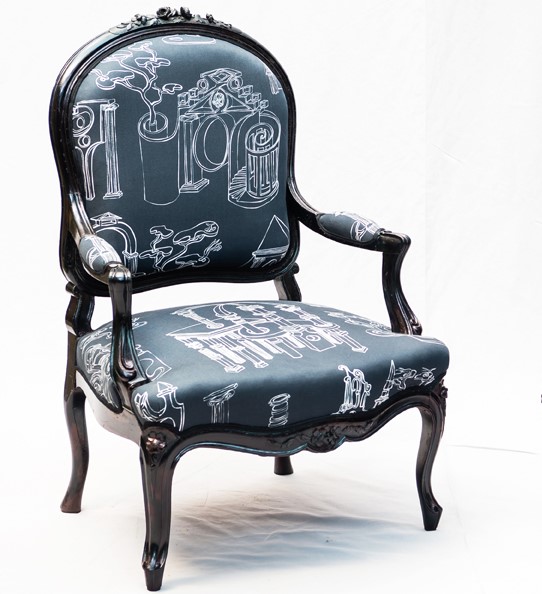 Paire De Fauteuils Laqués Noir Epoque Napoléon III – Image 7