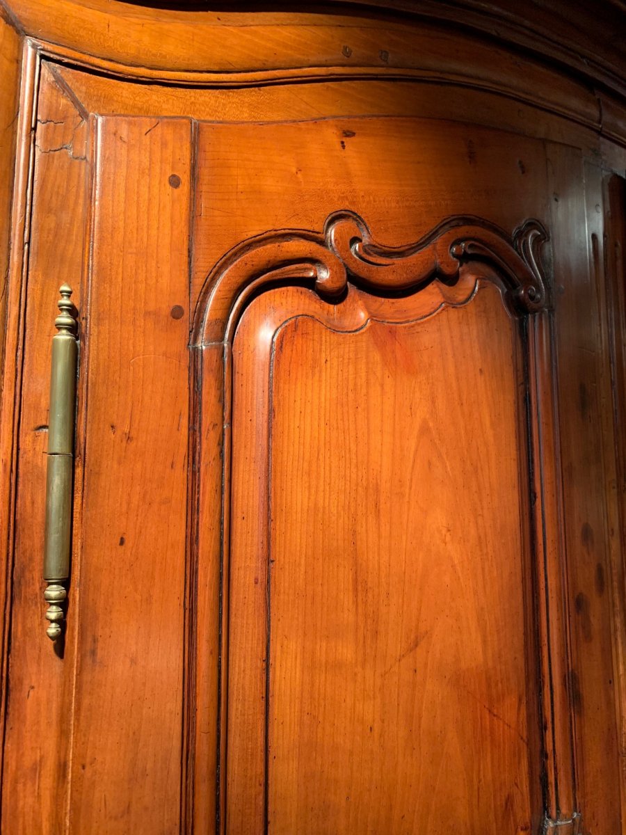 Armoire Alsacienne Du Sundgau Régence, Chapeau De Gendarme 18ème En Fruitier – Image 5