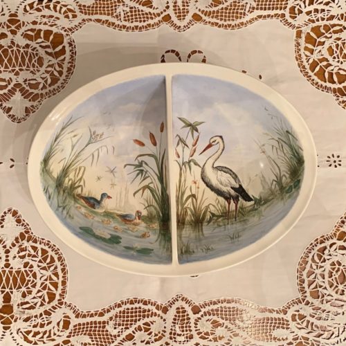Bassin de toilette de poupée: Décor Cigogne Alsace Villeroy & Boch Wallerfangen